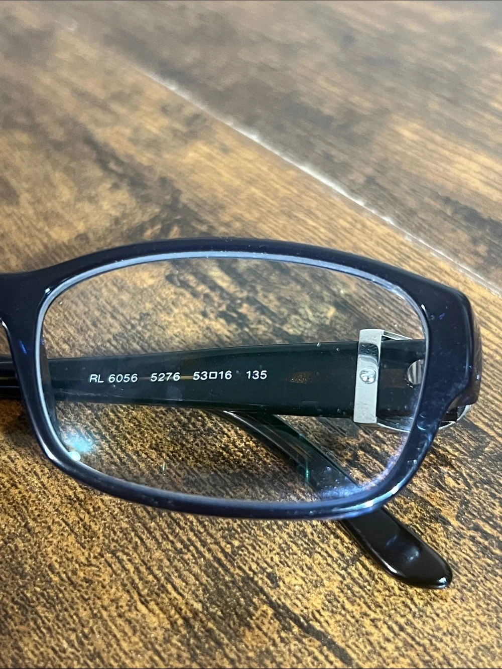 Ralph Lauren RL 6056 5276 53[]16 Navy and brown women’s Rectangle Glasses